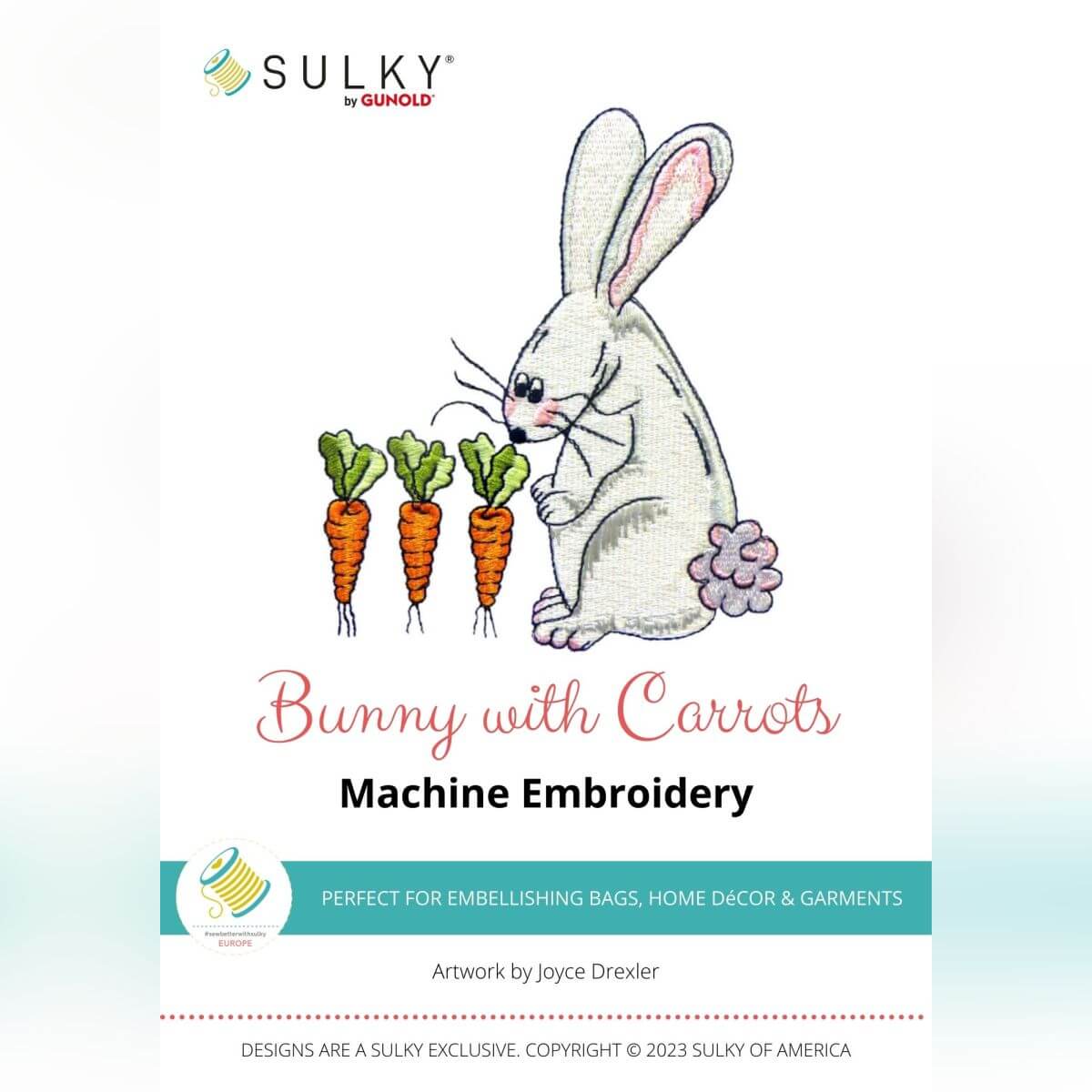 Stickdesign Bunny with Carrots (Download)