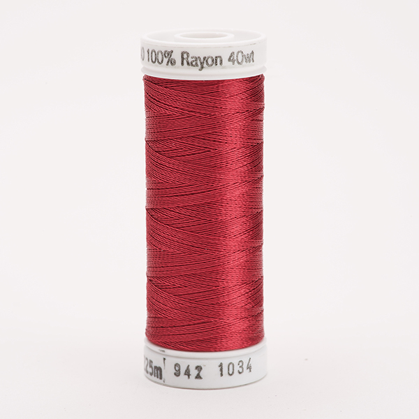 SULKY RAYON 40 coloured, 225m/250yds Snap Spools -  Colour 1034 Burgundy