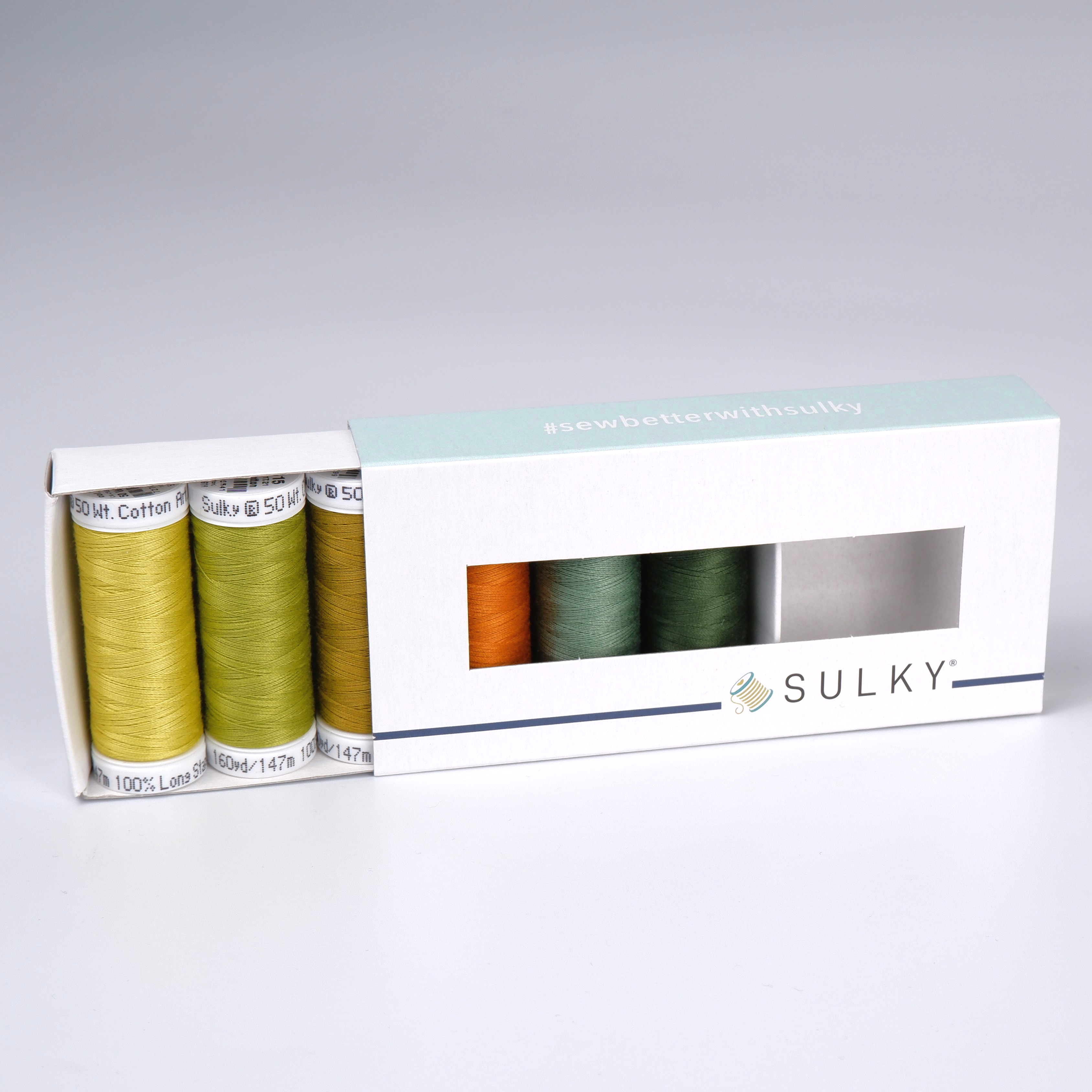 SULKY COTTON 50 - FOREST AND FAUNA 1
(6x 147m Snap Spulen) SULKY COTTON 50 - FOREST AND FAUNA 1
(6x 147m Snap Spulen)