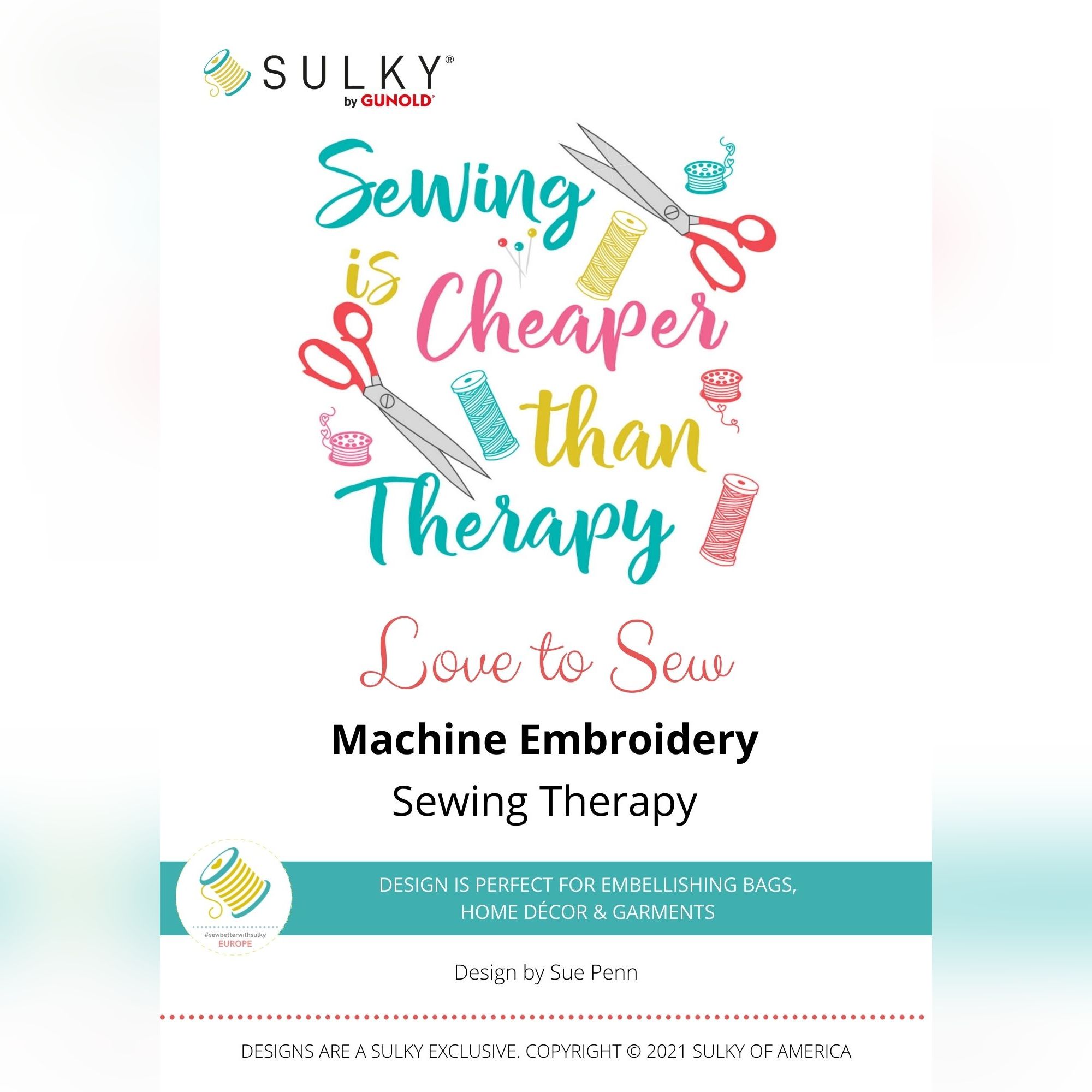 Stickdesign Love to Sew: Sewing Therapy (Download)