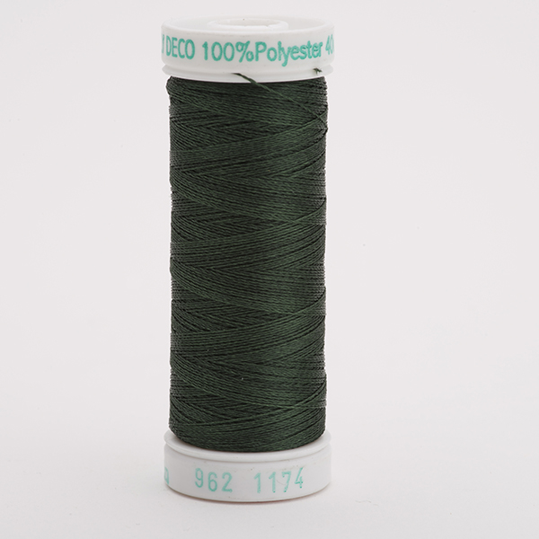 SULKY POLY DECO 40, 225m/250yd Snap Spools -  Colour 1174 Dk. Pine Green
