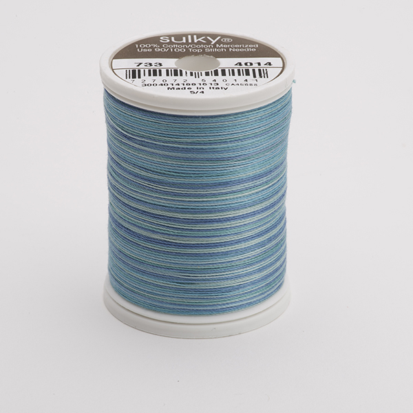 SULKY COTTON 30, 450m/500yds King Spools -  Colour 4014 Ocean Blue  multicolour